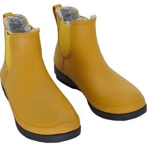 BOGS Women's Waterproof Slip-On Plush Winter Boots Saffron Yellow 8 US